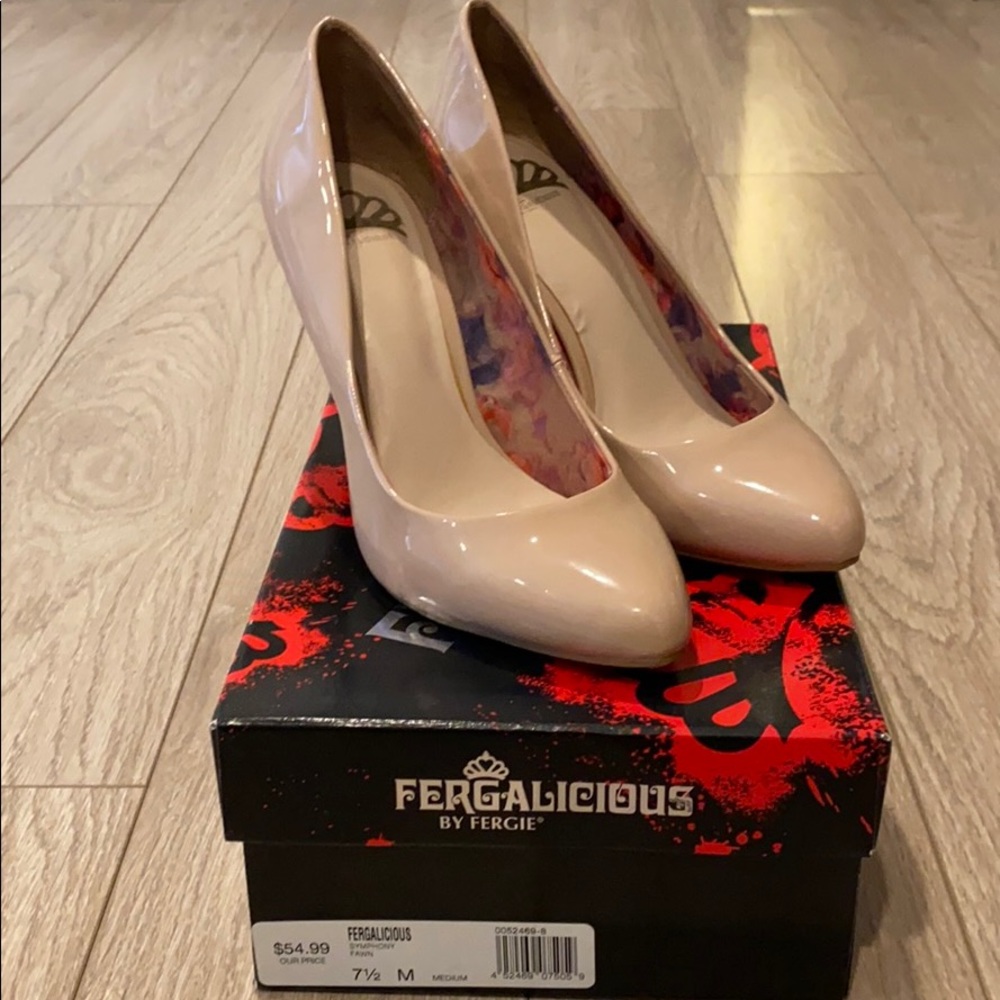 Fergalicious Cream Heels